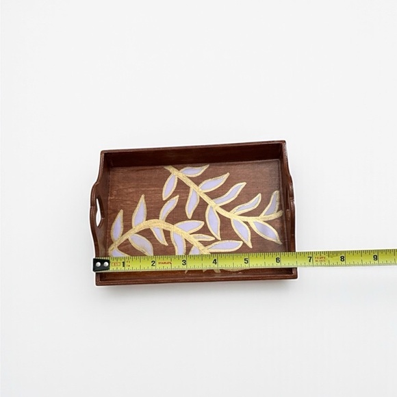 Handmade Floral Wooden Trinket Dish - Picture 8 of 8